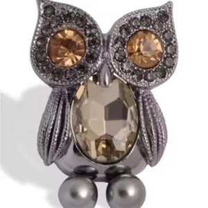 Silver and Gold Owl‎ Brooch